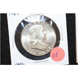 1963 Ben Franklin Half Dollar, UNC
