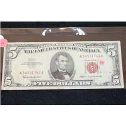1963 United States Note $5, Red Seal