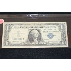 1957-A US Silver Certificate $1, Blue Seal
