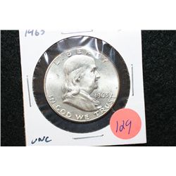 1963 Ben Franklin Half Dollar, UNC