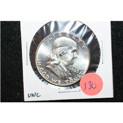 1963 Ben Franklin Half Dollar, UNC