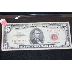 1963 United States Note $5, Red Seal