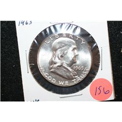 1963 Ben Franklin Half Dollar, UNC