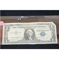 1957-A US Silver Certificate $1, Blue Seal