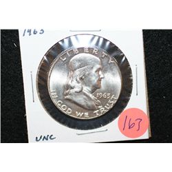 1963 Ben Franklin Half Dollar, UNC