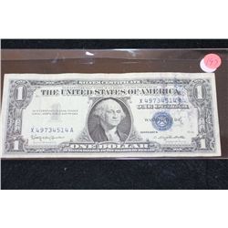 1957-B US Silver Certificate $1, Blue Seal