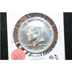 1969-S Kennedy Half Dollar, 40% Silver