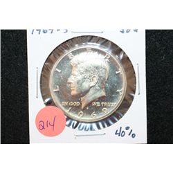 1969-S Kennedy Half Dollar, 40% Silver