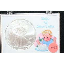 2010 Silver Eagle $1, "Baby's 1st Silver Dollar"