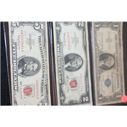 1957-A US Silver Certificate $1, Blue Seal, Star Note, 1963 United States Note $5, Red Seal & 1963-A