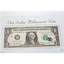 1999 US Federal Reserve Note $1, Atlanta GA Reserve, Millennium Note