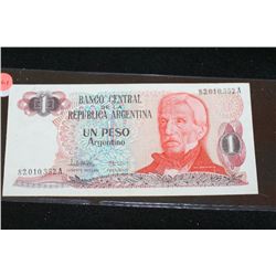 Argentina Un Peso Foreign Bank Note