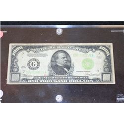 1934 US Federal Reserve Note $1,000, Chicago IL Reserve