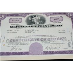 Gulf States Utilities Co. Stock Certificate Dated 1965