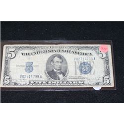 1934-D US Silver Certificate $5, Blue Seal