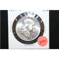 1954-D Ben Franklin Half Dollar