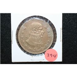 1957 Mexico Un Peso Foreign Coin