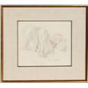 Image 1 : Moses Soyer, Reclining Nude, Pastel Drawing