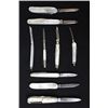 Image 1 : Collection of 9 knives all Mother of Pearl folding knives.