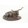 Image 2 : 2 very good bronzes the first by Bob Scriber entitled "Steer" 5" long, the second of Plains piece pi