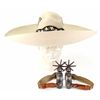 Image 1 : Matching sombrero and spurs the felt sombrero embroidered with initials O.F., satin liner and sweat 
