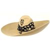 Image 3 : Matching sombrero and spurs the felt sombrero embroidered with initials O.F., satin liner and sweat 
