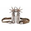 Image 1 : Awesome pair silver mounted Mexican spurs heal bands 3/4" thick with large 8 point rowels 4", initia