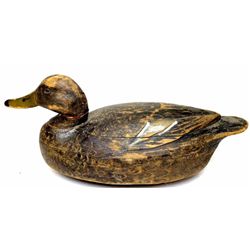 Vintage decoy attributed to Ben Schmidt with most the original paint, repair to head, 17  long.