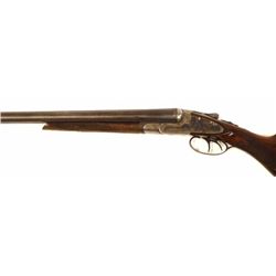 Springfield Arms 12 ga. SN 21569 double barrel hammerless shotgun, 30" barrels, blue and case harden