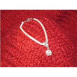 Light White Swaovski Crystal Silver Bracelet
