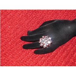 Crystal Ring Silver