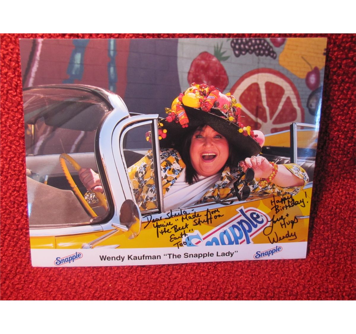 Celebrity Wendy Daugman "The Snapple Lady" Autograph