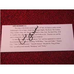 Actor Luis Guzman " Boogie Nights & Carlitos Way" Autograph