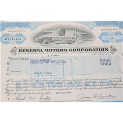 General Motors Corp. Stock Certificate Dated 1982