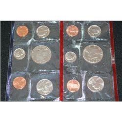 1987-P US Mint Coin Set, UNC & 1988-D US Mint Coin Set, UNC
