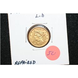 1907 Liberty $2 1/2 Gold Coin, Repaired