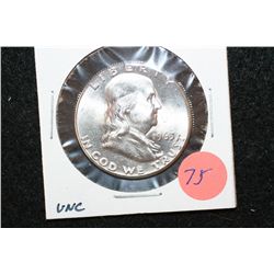 1963 Ben Franklin Half Dollar, UNC