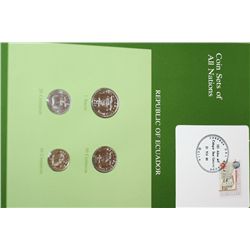 Republic of Ecuador; Coin Sets of All Nations W/Stamp Dated 1988