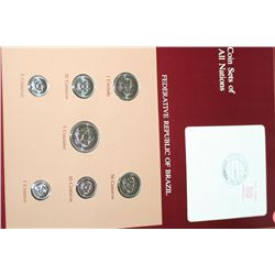 Federative Republic of Brazil; Coin Sets of All Nations W/Stamp Dated 1986