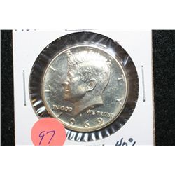 1969-S Kennedy Half Dollar, 40% Silver