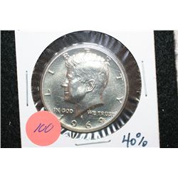 1969-S Kennedy Half Dollar, 40% Silver