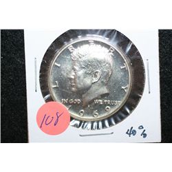 1969-S Kennedy Half Dollar, 40% Silver