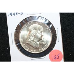 1948-D Ben Franklin Half Dollar
