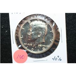 1969-S Kennedy Half Dollar, 40% Silver