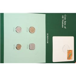 Surinam; Coin Sets of All Nations W/Stamp Dated 1986