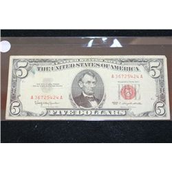 1963 United States Note $5, Red Seal