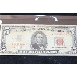 1963 United States Note $5, Red Seal