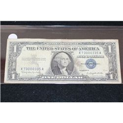 1957-B US Silver Certificate $1, Blue Seal