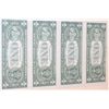 Image 2 : 2003-A US Federal Reserve Note $1, Atlanta GA Reserve, Lot of 4 Uncut Bills