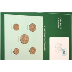 Kingdom of Saudi Arabia; Coin Sets of All Nations w/Stamp